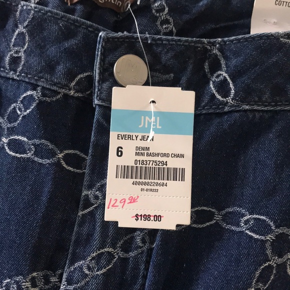 J McLaughlin Everly Jeans Denim Bashford Chain, NWT, Size 6 - Picture 3 of 3